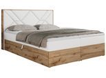BOXBETT GUNAR - 200/200 Weiß Kunstleder - H3