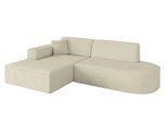 ECKSOFA Ottomane Links IREA-L1-v4 - 232x165x77 cm Beige