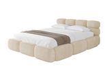 POLSTERBETT mit Bettkasten und Lattenrost, Boxbett ohne Matratze - NOMA 180x200 Beige