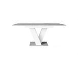 ESSTISCH ausziehbar 120 -160x80x75 cm - Weiß / Betonoptik - ASIV