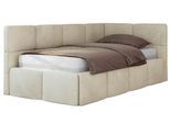JUGENDBETT ARVO 90/200 - Beige Velvet - Pocket-Matratze - Rechts Seite