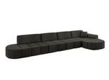 ECKSOFA Ottomane Rechts LIVO-L3 - 422x173x79,5 cm Schwarz