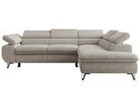 ECKSOFA PABLO L Hellgrau Struktur - Rechts Seite