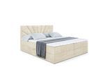 BOXBETT mit Matratze H3 und Lattenrost - MILTIO - 180x200 cm Beige