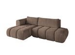 ECKSOFA Ottomane Links CLOUD-L 280x185x90 Braun Velours