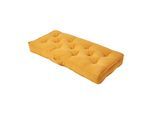 SITZAUFLAGE für Zweisitzer-Sofa 100 x 48 cm – dickes Sitzkissen senfgelb