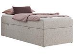 BOXBETT ZERO 90/200 - Hellgrau Velvet - H3 - Topper Visco