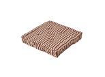 SITZKISSEN braun-beige gestreift 50/50/10 cm