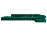 ECKSOFA modulares Sofa Felto-L3 - 475x190x70 cm Dunkelgrün Velours