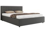 POLSTERBETT PAVO CLASSIC 140/200 - Grau Kunstleder - Schaum-Matratze
