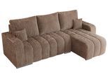 ECKSOFA KIRASSO L Braun Cord
