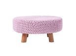 STRICK-HOCKER rosa, rund 62/62/30 cm