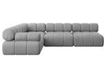 ECKSOFA modulares Sofa Mende-L2 - 285x190x70 cm Hellgrau Velours