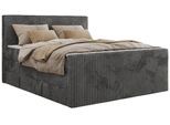 BOXSPRINGBETT TILIANO KING DUO 180/200 - Grau Cord - H4