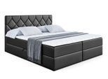 BOXBETT mit Matratze H4 und Lattenrost - CATOR - 140 x 200 - Schwarz Hochglanz