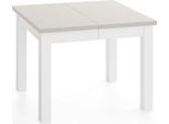 ESSTISCH Toren Weiß ausziehbar verlängerbar quadratisch, Kaschmir 80-280/80/76.5 cm