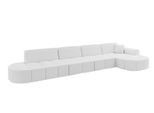 ECKSOFA Ottomane Rechts LIVO-L3 - 422x173x79,5 cm Weiß