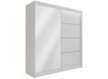 KLEIDERSCHRANK PAOKI mit LED - 200 cm - Weiß