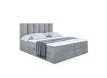 BOXBETT mit Matratze H4 und Lattenrost - BOXI1 - 200x200 cm - H4 - Grau