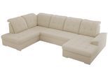 WOHNLANDSCHAFT MADRITO U - Beige Boucle - Links