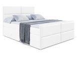 BOXSPRINGBETT AURA-Z KING - 200 x 200 - H3/H4 - Weiß Hochglanz
