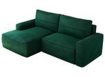 ECKSOFA BELLUNO L Dunkelgrün Velvet - Links