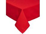 TISCHDECKE rot 137/178 cm, 100% Baumwolle