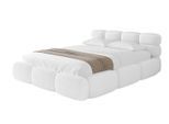 POLSTERBETT mit Bettkasten und Lattenrost, Boxbett ohne Matratze - NOMA 160x200 Weiß