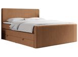 BOXSPRINGBETT KING DOREN 140/200 Orange Struktur - H4