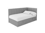EINZELBETT Jugendbett mit Bettkasten Links, ohne Matratze - LOVY 100x200 Grau