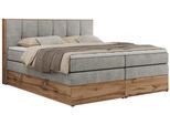 BOXSPRINGBETT ALBERO 1 KING 140/200 Hellgrau Strukture - H4