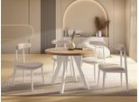 ESSTISCH Avero White runder ausziehbarer, Eiche Craft braun 80-160/80/77 cm