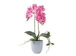 KUNSTBLUME Orchidee rosa im Deko-Topf, 54 cm