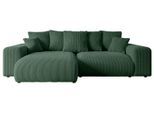 ECKSOFA Ottomane links ESKAR-L 266x176x84 Grün Cord