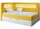 BOXSPRINGBETT JUNIOR GOLD 3 90/200 Gelb/Weiß - linke Seite