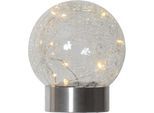 LED Solarleuchte "Solar Dekoration Glory", transparent, B:12cm H:35cm L:12cm T:12cm Ø:12cm, PARFORCE TRADITIONAL HUNTING, Leuchten, 3-in-1-Nutzung, 10 Dewdrops, Dämmerungssensor