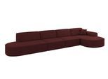 ECKSOFA Ottomane Rechts MARI-L3 - 413x171x79 cm Bordeaux Velours