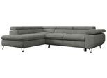 ECKSOFA PEDRO L Grau Struktur - Links Seite