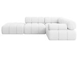 ECKSOFA modulares Sofa Felto-L1 - 285x190x70 cm Weiß Bouclé