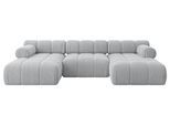 WOHNLANDSCHAFT modulares Sofa Tesso-U1 - 285x160x70 cm Grau Cord