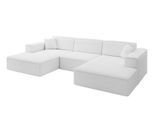 WOHNLANDSCHAFT IREA-U1-v4 - 301x165x77 cm Weiß