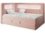 BOXSPRINGBETT JUNIOR GOLD 3 90/200 Rosa - linke Seite