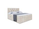 BOXBETT mit Matratze H3 und Lattenrost - MIRAGE - 120x200 Ecru