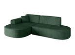 ECKSOFA Ottomane Links MARI-L1 - 243x171x79 cm Grün Cord
