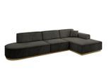ECKSOFA Ottomane Rechts IREA-L2-v2 - 327x165x80 cm Schwarz