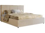 POLSTERBETT LERIO CLASSIC 200/200 - Creme Plüsch - Pocket-Matratze
