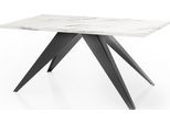 ESSTISCH Vance rechteckig ausziehbar, Marmor Weiß 160-260/90/76 cm