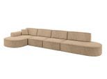ECKSOFA Ottomane Links MARI-L3 - 413x171x79 cm Taupe Velours