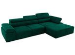 ECKSOFA RILASSO L Dunkelgrün Velvet - rechts