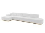 ECKSOFA Ottomane Links IREA-L3-v2 - 412x165x80 cm Weiß